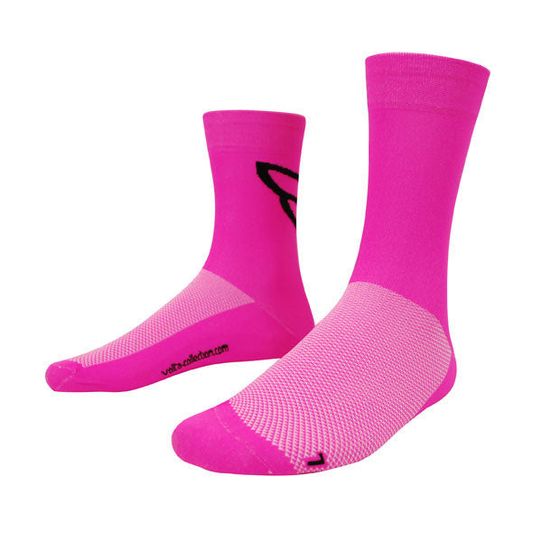 Volta Neon Socks - Fluro Pink